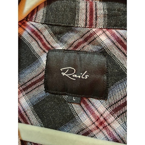 Rails black white red plaid with studded accent. Large. Western Soft Comfy Warm - Picture 11 of 12